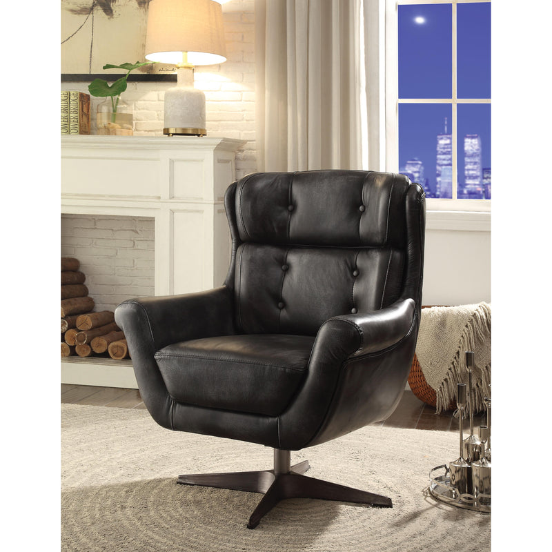 Acme Furniture Asotin Swivel Leather Accent Chair 59532 IMAGE 1