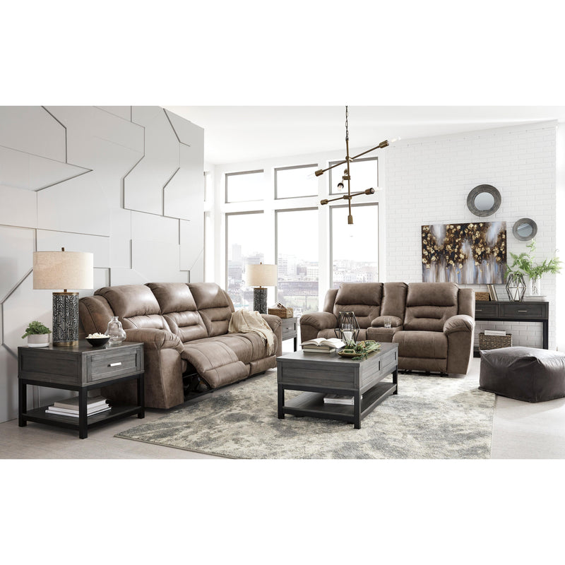 Signature Design by Ashley Stoneland Power Reclining Leather Look Loveseat with Console 3990596 IMAGE 9