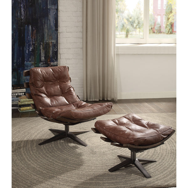 Acme Furniture Gandy Swivel Leather Accent Chair 59530 IMAGE 1