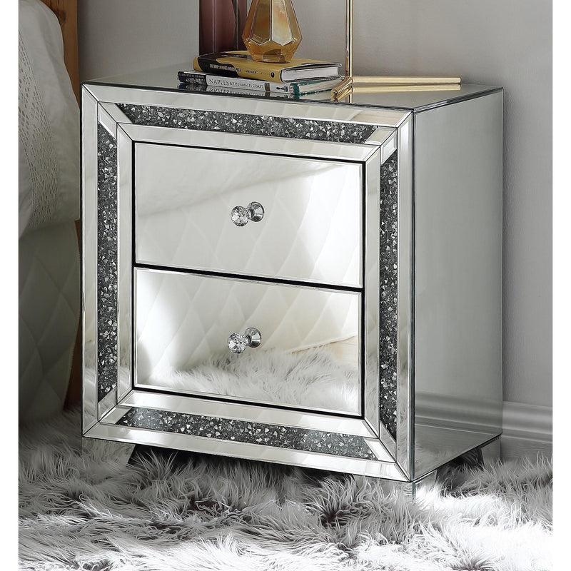 Acme Furniture Noralie 2-Drawer Nightstand 97647 IMAGE 1