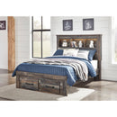  Signature Design by Ashley Drystan B211B21 Full Bookcase Bed with 2 Storage Drawers IMAGE 2