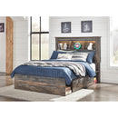  Signature Design by Ashley Drystan B211B44 Full Bookcase Bed with 2 Storage Drawers IMAGE 2