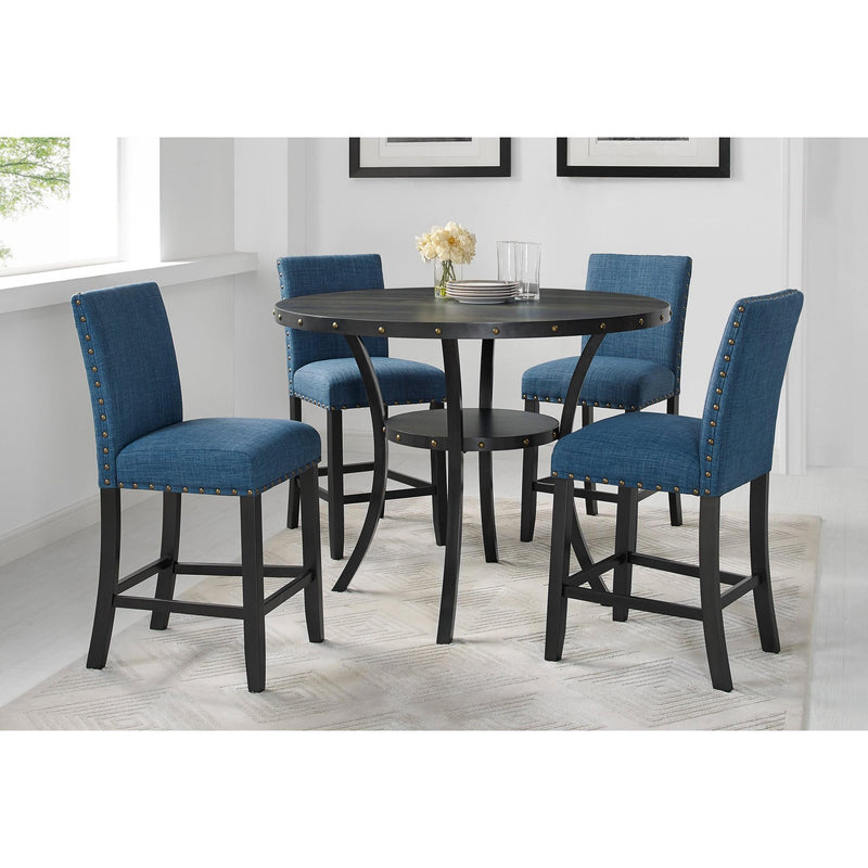 New Classic Furniture Round Crispin Counter Height Dining Table D162-CT-SMK IMAGE 4