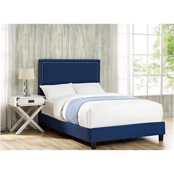 Elements International Erica Queen Upholstered Platform Bed UMY080QB IMAGE 1