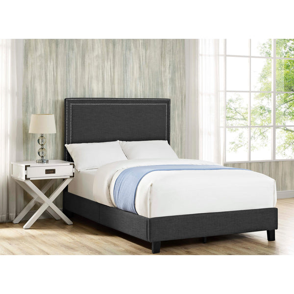 Elements International Erica Twin Upholstered Platform Bed UMY090TB IMAGE 1