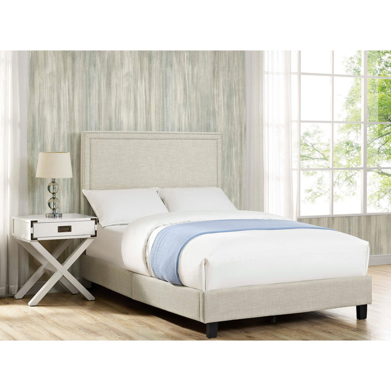 Elements International Erica Full Upholstered Platform Bed UMY082FB IMAGE 1