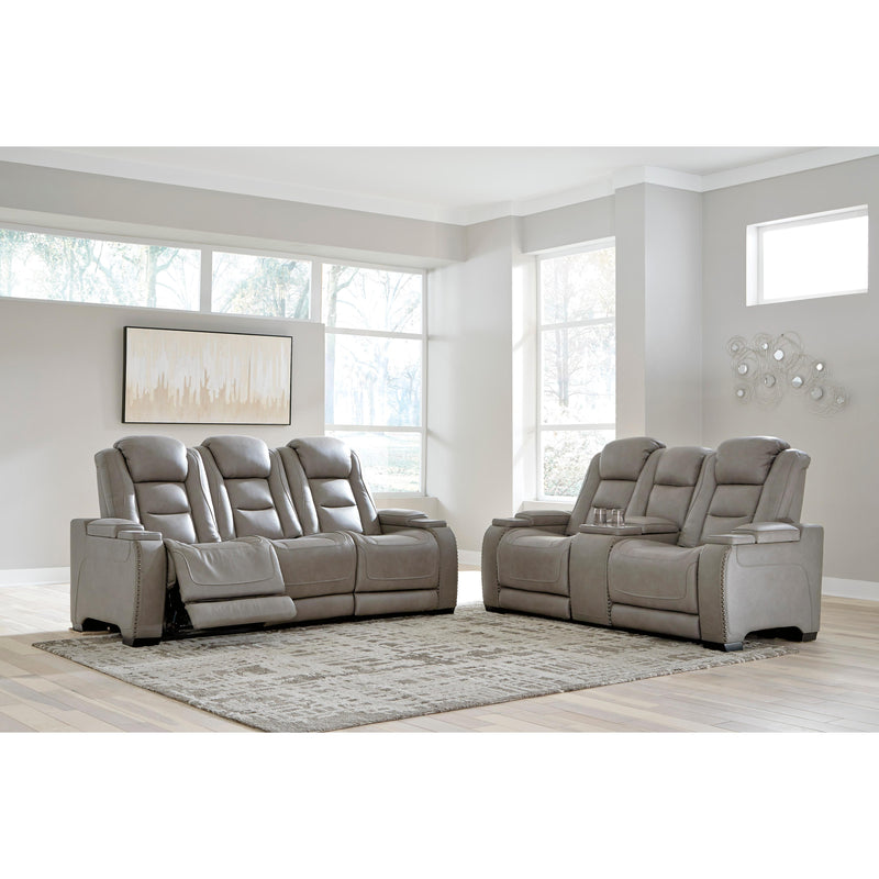 Signature Design by Ashley The Man-Den Power Reclining Leather Match Sofa U8530515 IMAGE 13