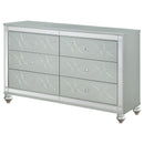  Coaster Furniture Gunnison 223213 6-Drawer Dresser - Silver Metallic IMAGE 3
