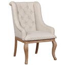  Coaster Furniture Brockway 110293 Upholstered Arm Chair - Barley Brown IMAGE 1