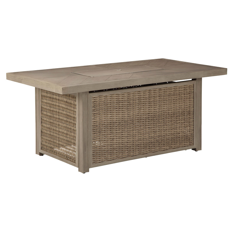 Signature Design by Ashley Beachcroft P791-773 Rectangular Fire Pit Table IMAGE 1