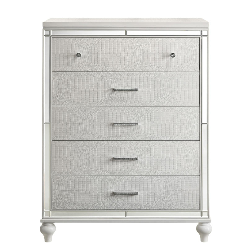 New Classic Furniture Valentino 5-Drawer Chest BA9698W-070 IMAGE 1