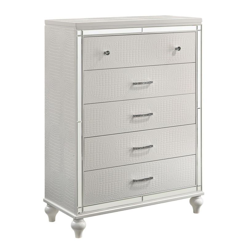 New Classic Furniture Valentino 5-Drawer Chest BA9698W-070 IMAGE 2