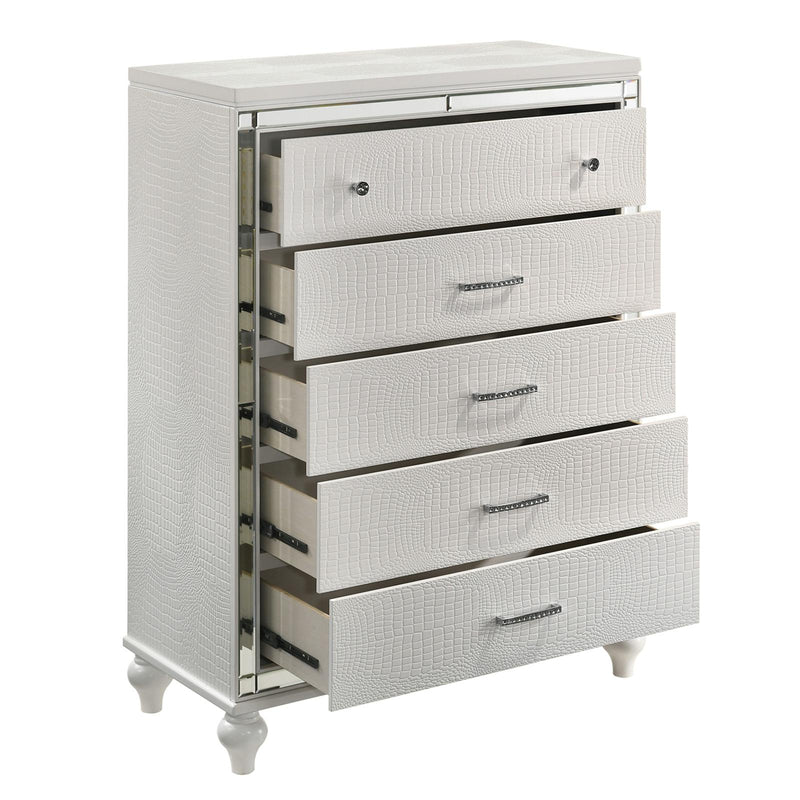 New Classic Furniture Valentino 5-Drawer Chest BA9698W-070 IMAGE 3