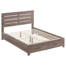  Coaster Furniture Brantford 207040KE Wood Eastern King Storage Panel Bed - Barrel Oak IMAGE 1