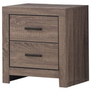  Coaster Furniture Brantford 207042 2-Drawer Nightstand - Barrel Oak IMAGE 3