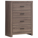  Coaster Furniture Brantford 207045 4-Drawer Bedroom Chest - Barrel Oak IMAGE 1