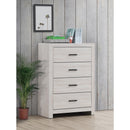 Coaster Furniture Brantford 207055 4-Drawer Bedroom Chest - Coastal White IMAGE 9