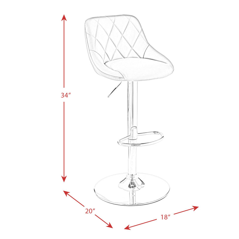  Elements International Melissa BMS800BSE Bar Stool - Black IMAGE 11