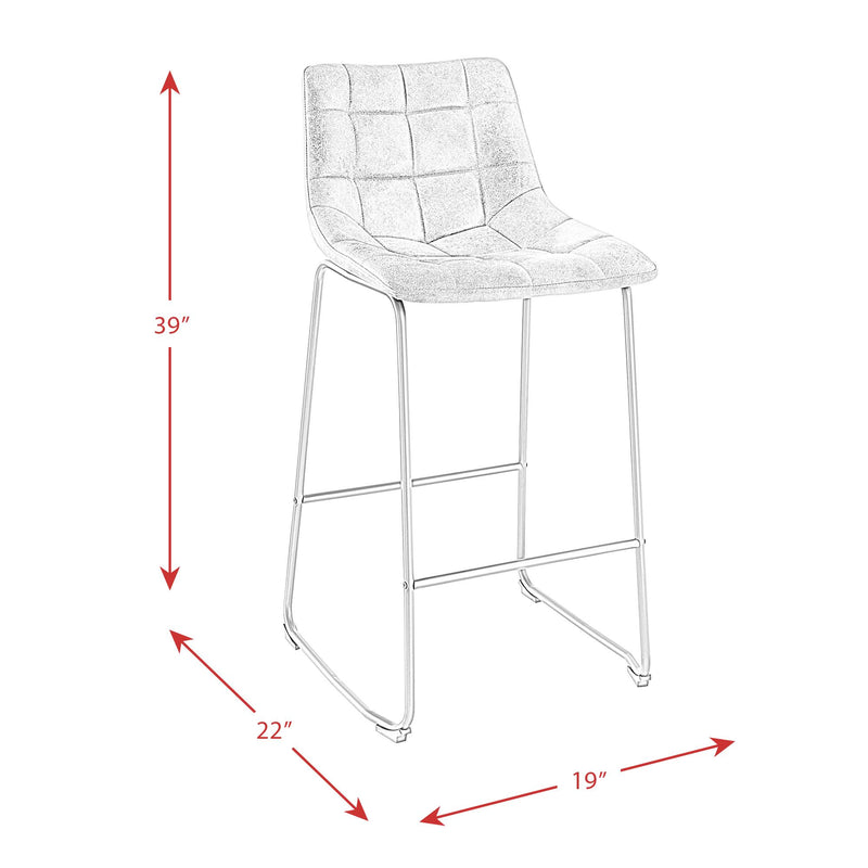  Elements International Seth BSH900BSE Bar Stool - Gray IMAGE 11