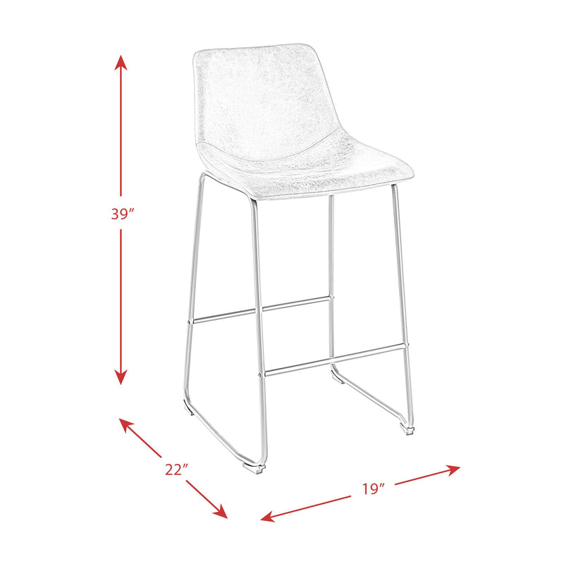 Elements International Wes Pub Height Stool BWS400BSE IMAGE 12