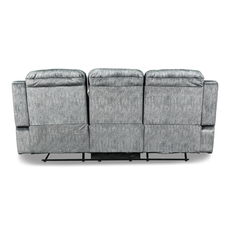 New Classic Furniture Tango Power Reclining Fabric and Leather Look Sofa U396-30P1-SHW IMAGE 5