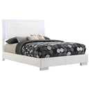  Coaster Furniture Felicity 203500F Wood Full LED Panel Bed - White High Gloss IMAGE 2