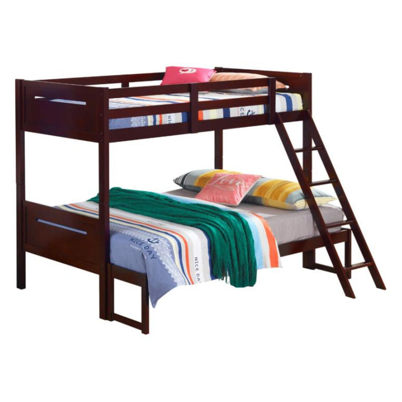 Coaster Furniture Littletown 405052BRN Twin over Full Bunk Bed IMAGE 3