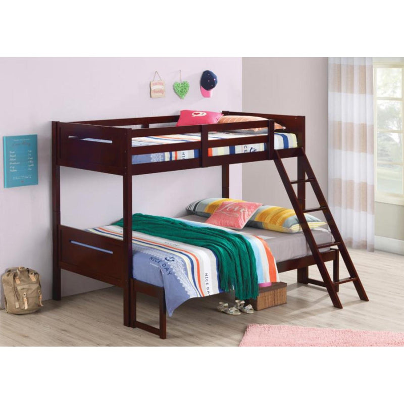 Coaster Furniture Littletown 405052BRN Twin over Full Bunk Bed IMAGE 4