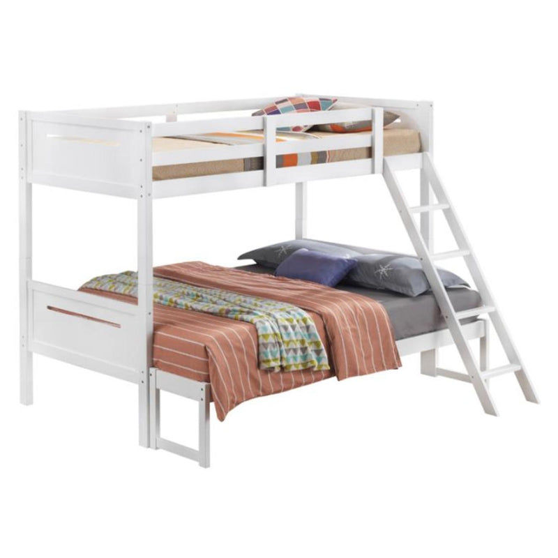 Coaster Furniture Littletown 405052WHT Twin over Full Bunk Bed IMAGE 3