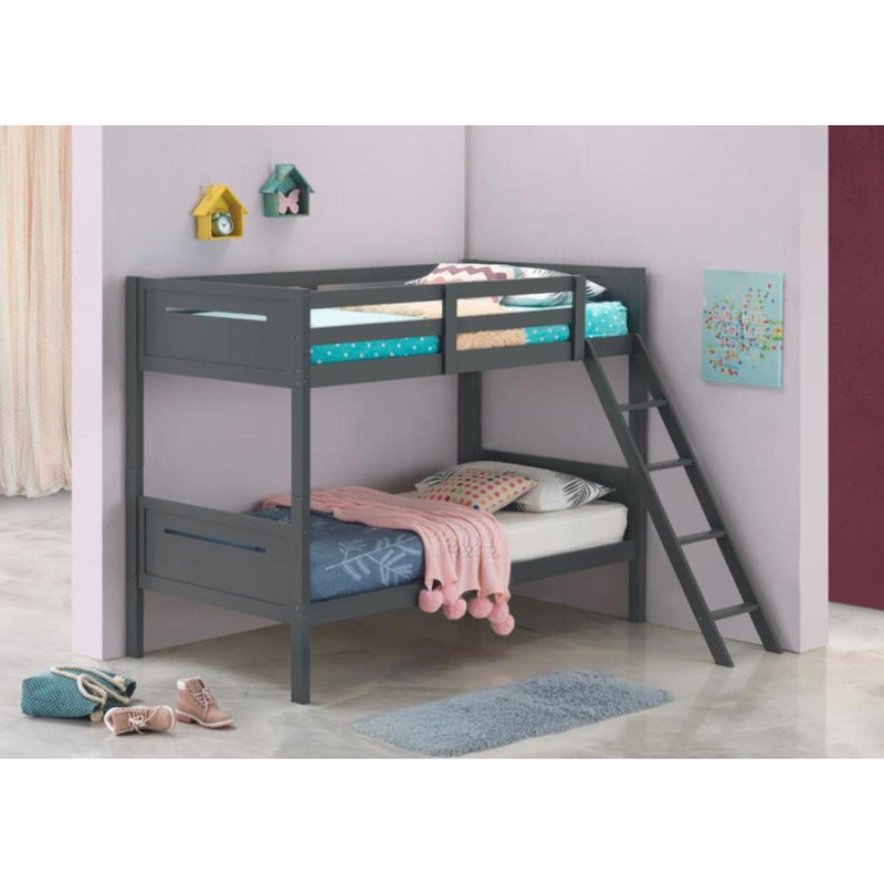 Coaster Furniture Littletown 405051GRY Twin over Twin Bunk Bed IMAGE 4