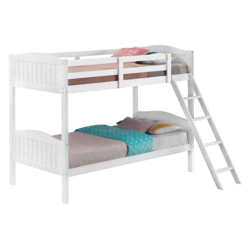 Coaster Furniture Littletown 405053WHT Twin over Twin Bunk Bed IMAGE 3