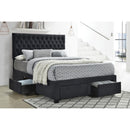  Coaster Furniture Soledad 305877F Upholstered Full Storage Panel Bed - Grey IMAGE 2