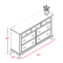 Elements International Canton Cherry 7-Drawer Dresser CN600DR IMAGE 4