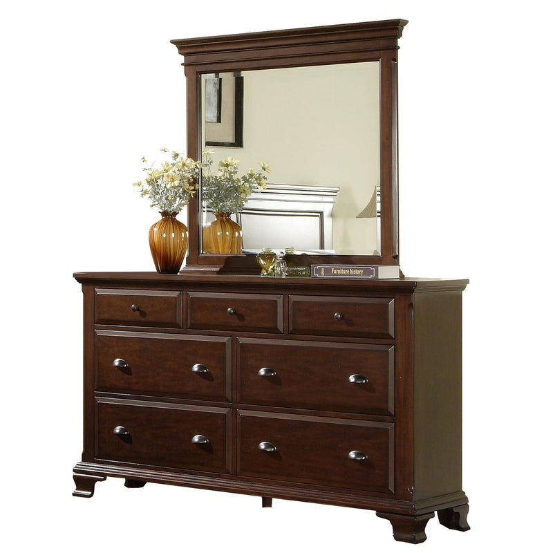 Elements International Canton Cherry 7-Drawer Dresser CN600DRMR IMAGE 1