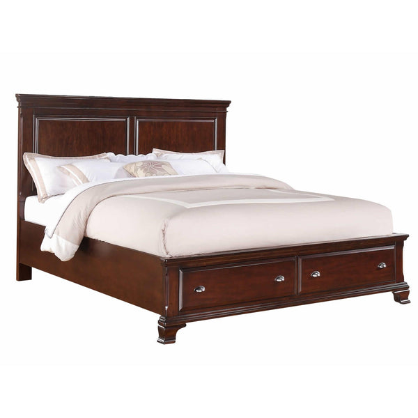 Elements International Canton Cherry King Bed with Storage CN350KB IMAGE 1