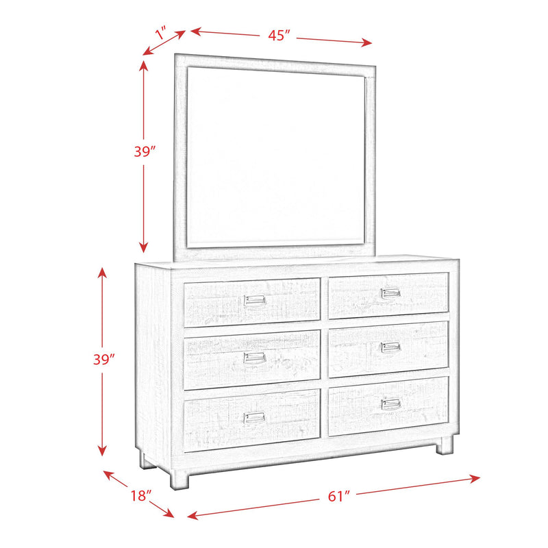 Elements International Harlington 6-Drawer Dresser HG100DRMR IMAGE 12