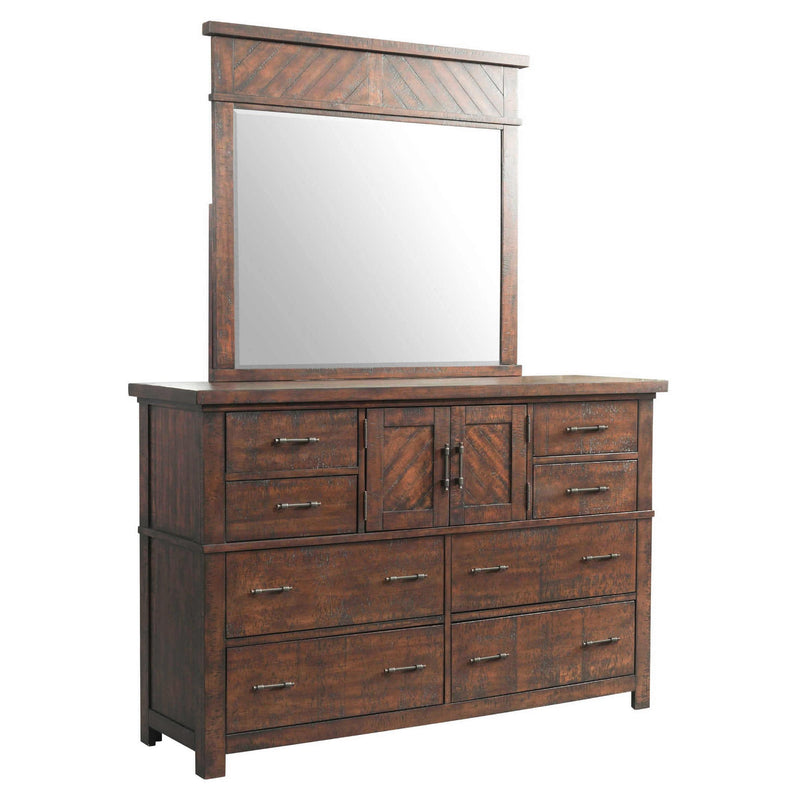 Elements International Jax 8-Drawer Dresser with Mirror JX600DRMR IMAGE 1