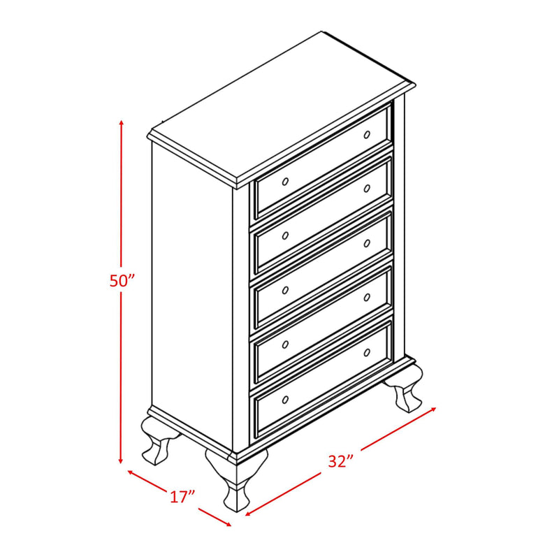 Elements International Jesse 5-Drawer Kids Chest JS700CH IMAGE 4