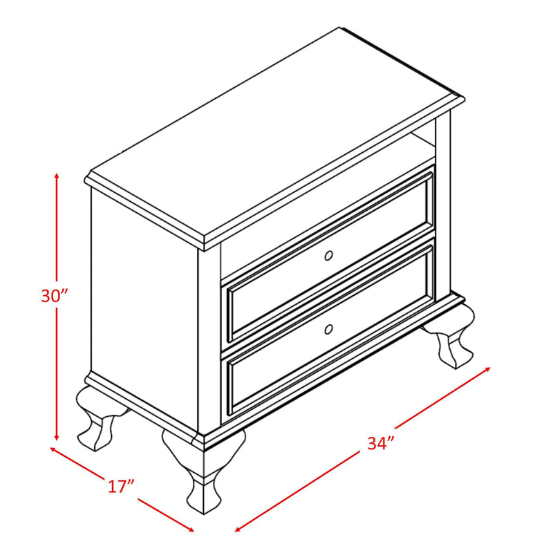 Elements International Jesse 2-Drawer Kids Media Chest JS700TV IMAGE 2