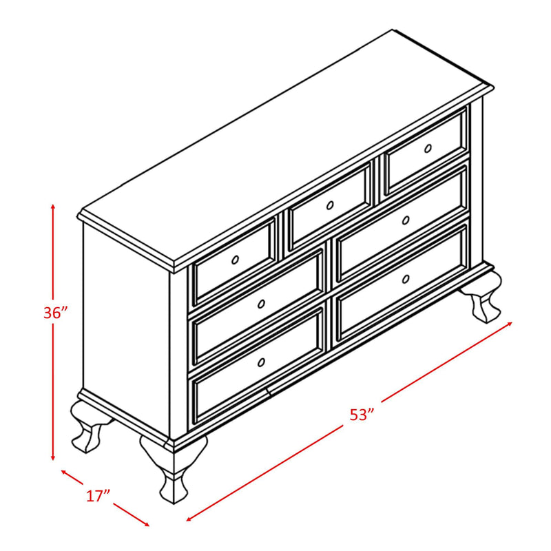 Elements International Jesse 7-Drawer Kids Dresser JS700DRO IMAGE 5