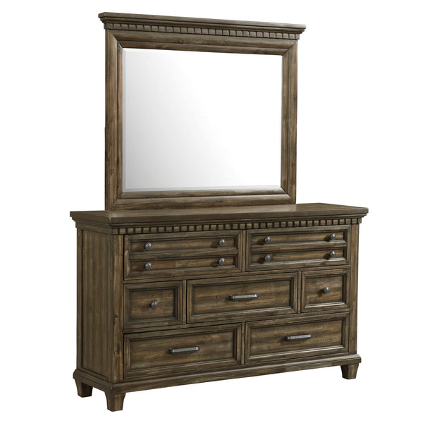 Elements International McCabe 7-Drawer Dresser with Mirror MB600DRMR IMAGE 1