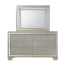  Elements International Platinum LT100DRMR Dresser and Mirror Set IMAGE 2