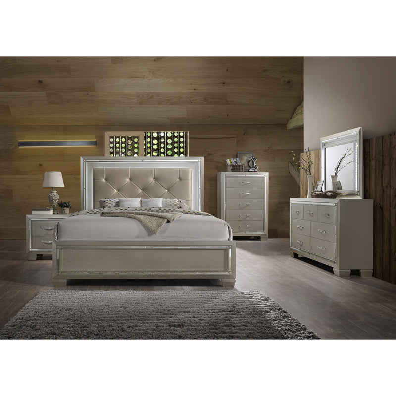  Elements International Platinum LT100DRMR Dresser and Mirror Set IMAGE 7