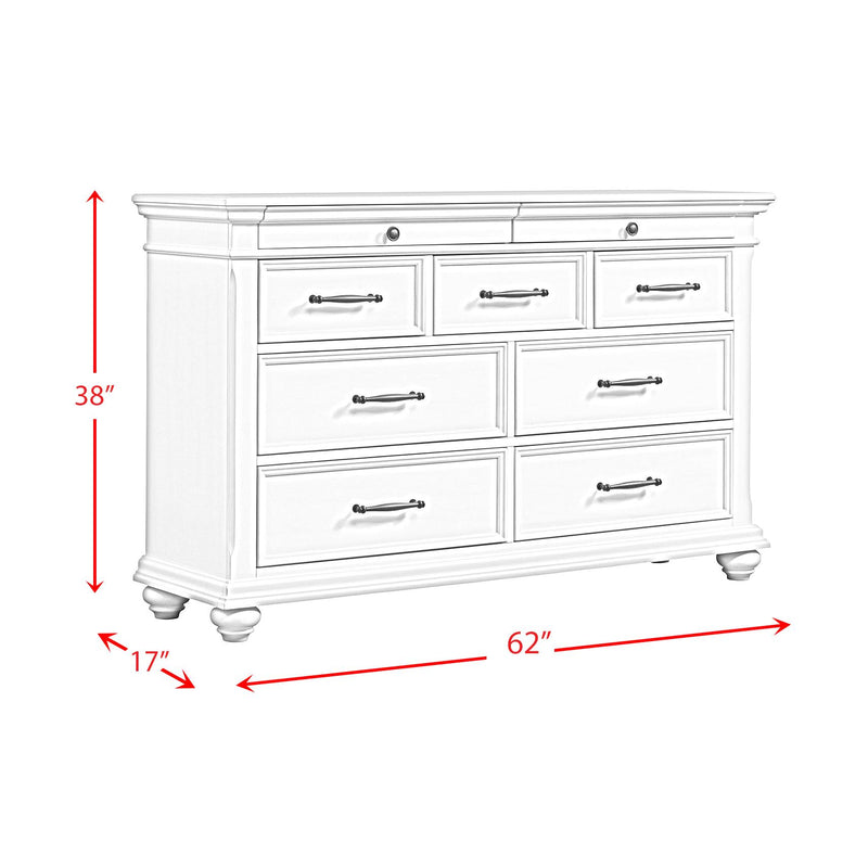  Elements International Slater SR600DR Dresser - White IMAGE 12