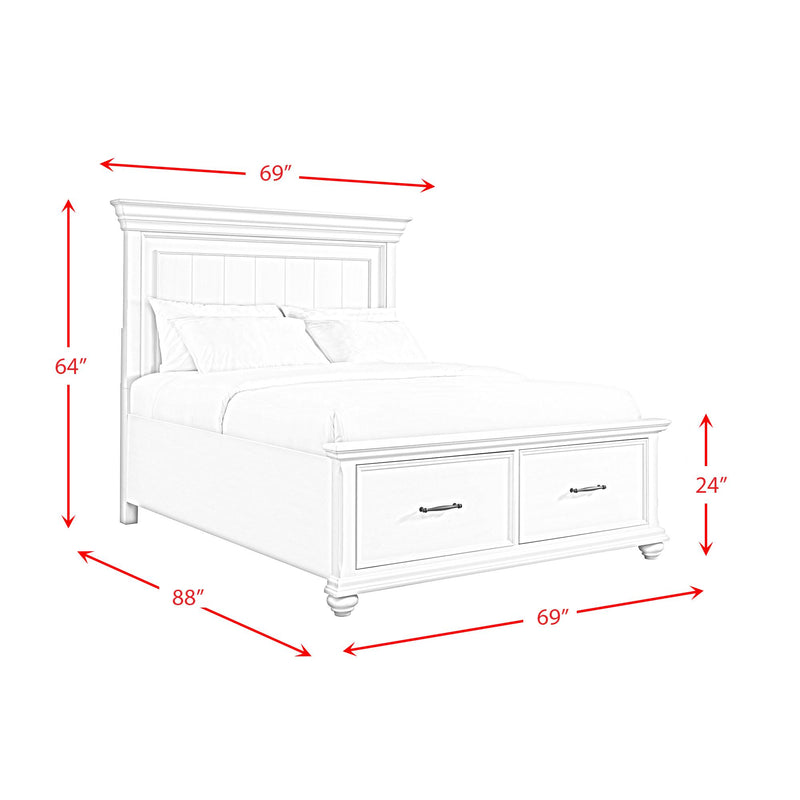  Elements International Slater SR850QB Queen Platform Storage Bed - Black IMAGE 11