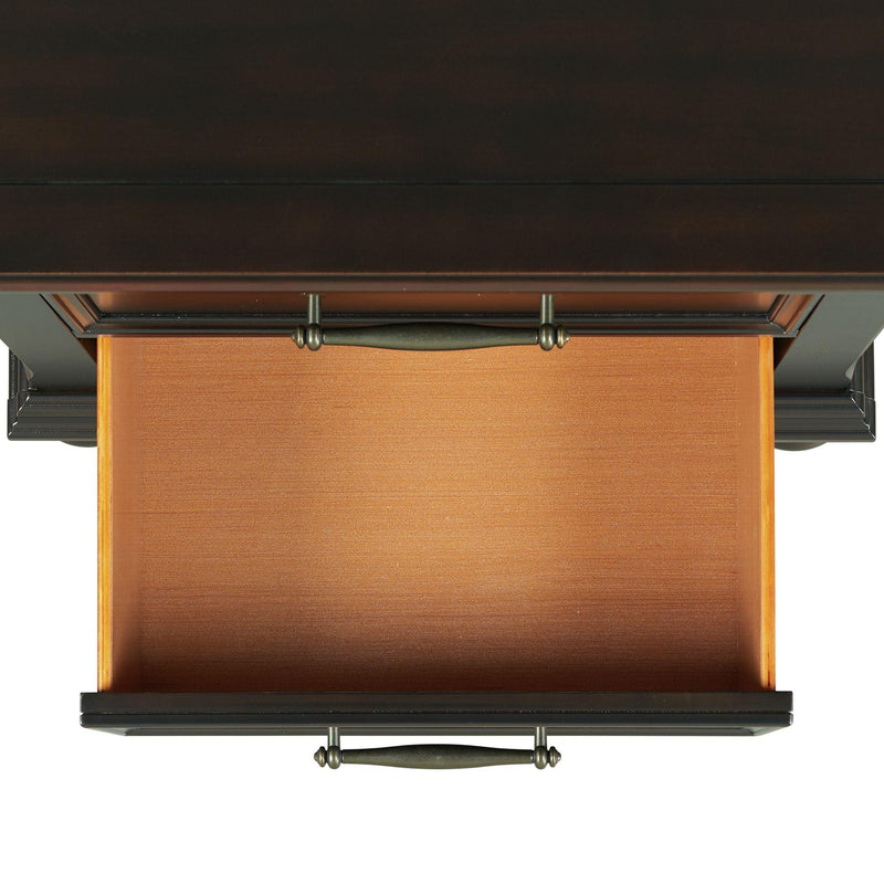  Elements International Slater SR800NS 3-Drawer Nightstand with USB Ports - Black IMAGE 5