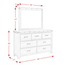 Elements International Wade 7-Drawer Dresser with Mirror WE600DRMR IMAGE 13