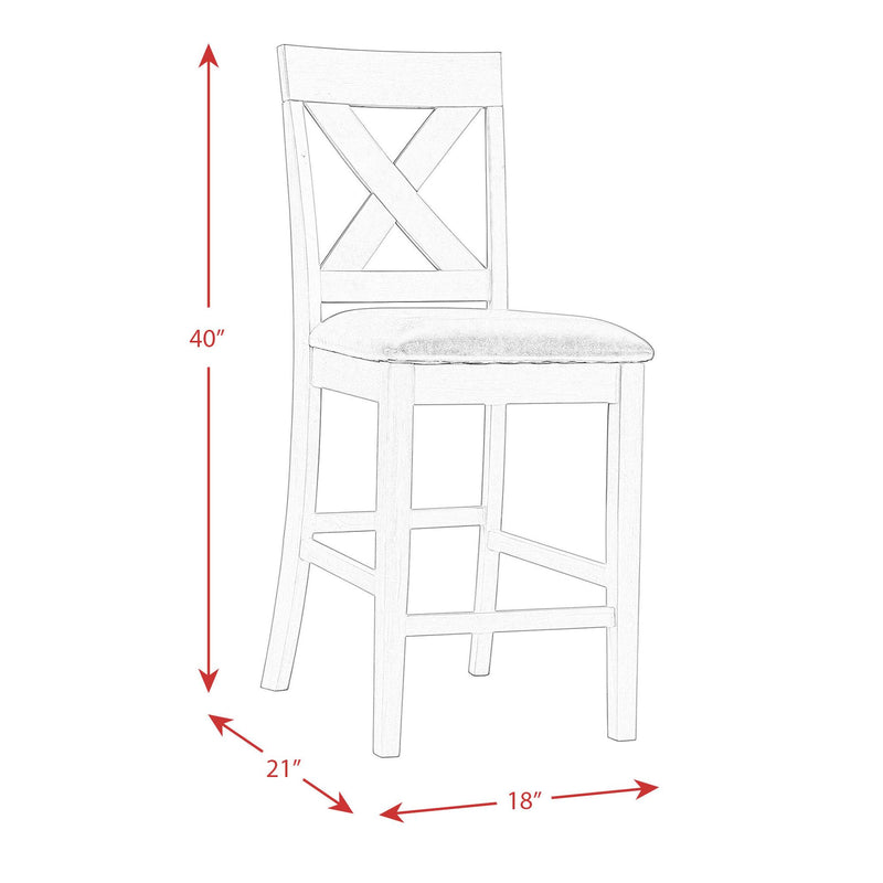 Elements International Alex 7 pc Counter Height Dinette DAX4007CS IMAGE 17