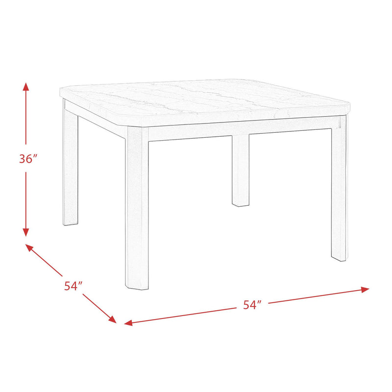 Elements International Square Francesca Counter Height Dining Table with Marble Top CFC700CHTB IMAGE 10