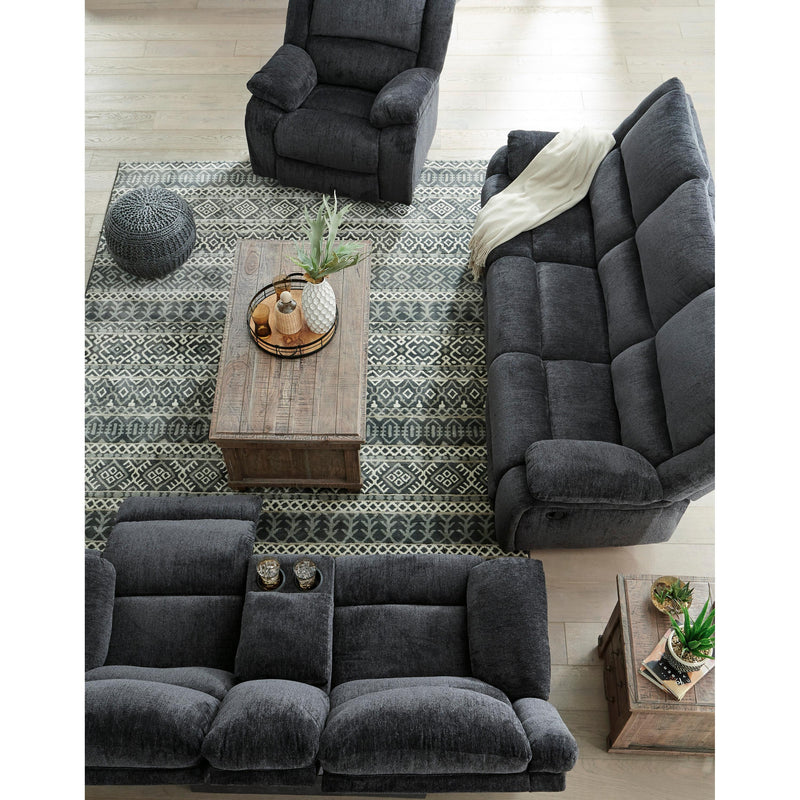 Signature Design by Ashley Draycoll Reclining Fabric Loveseat with Console 7650494 IMAGE 10